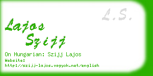 lajos szijj business card